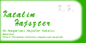 katalin hajszter business card